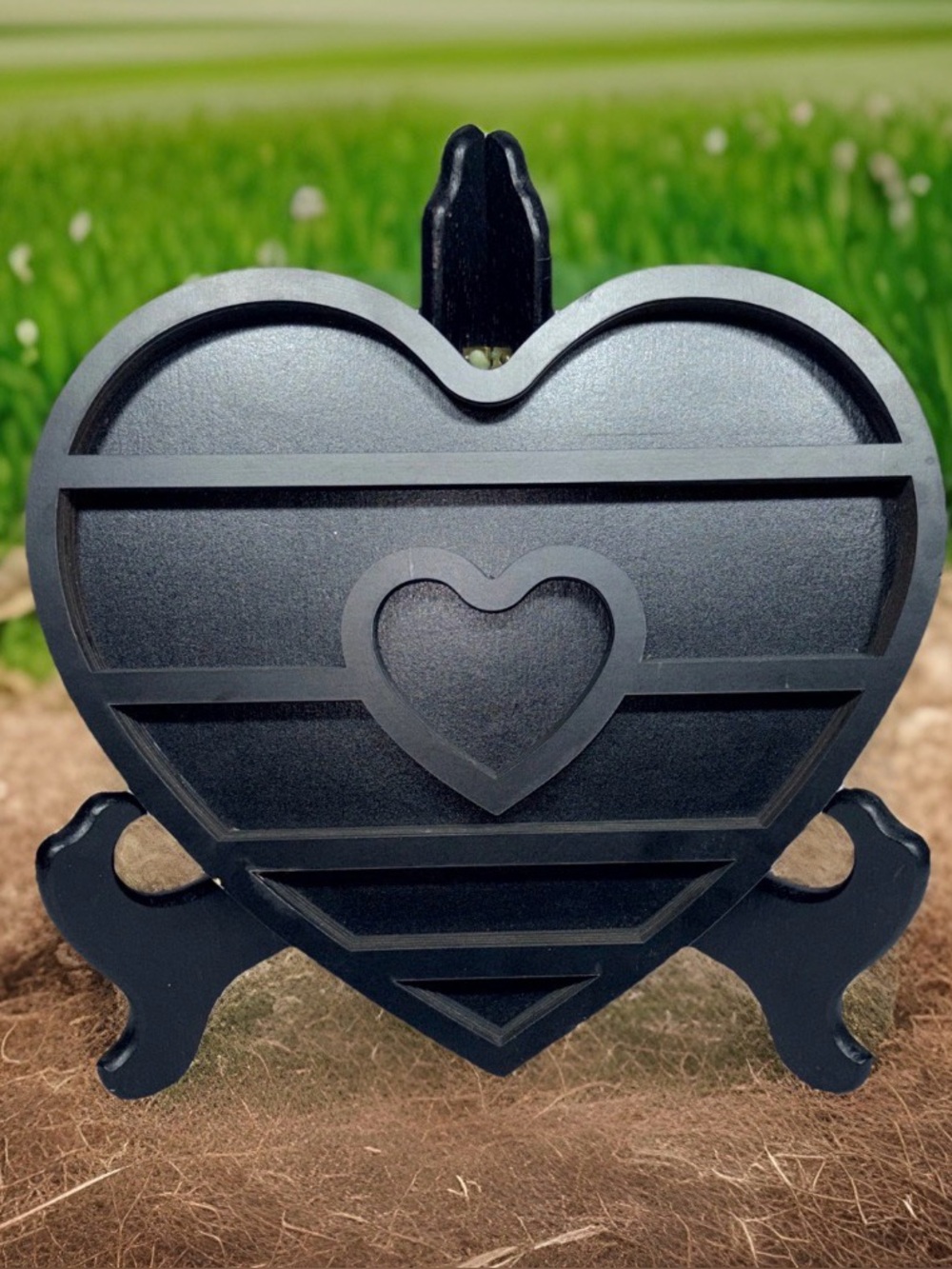 Heart Shaped Wall Shelf Wooden Floating Crystal/Oils Display Rack Boho Decor